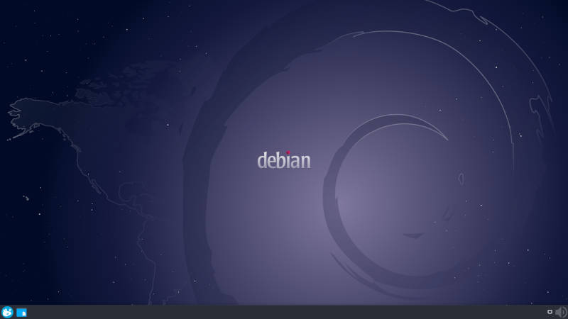 Screenshot of Debian Testing Xfce Desktop