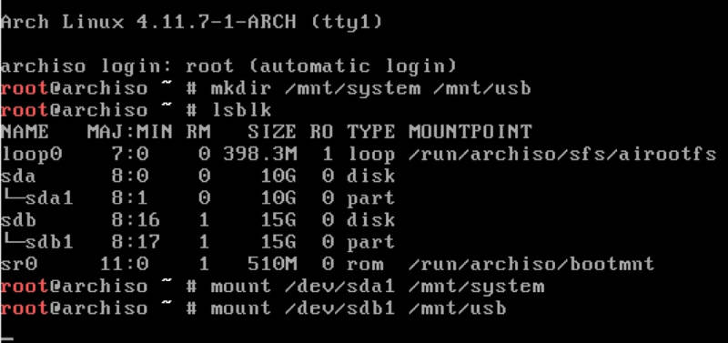Mounting directories to restore the backup with rsync