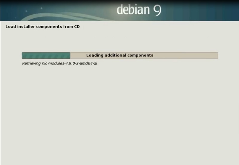 Debian 9 Installation Guide_loading components from CD