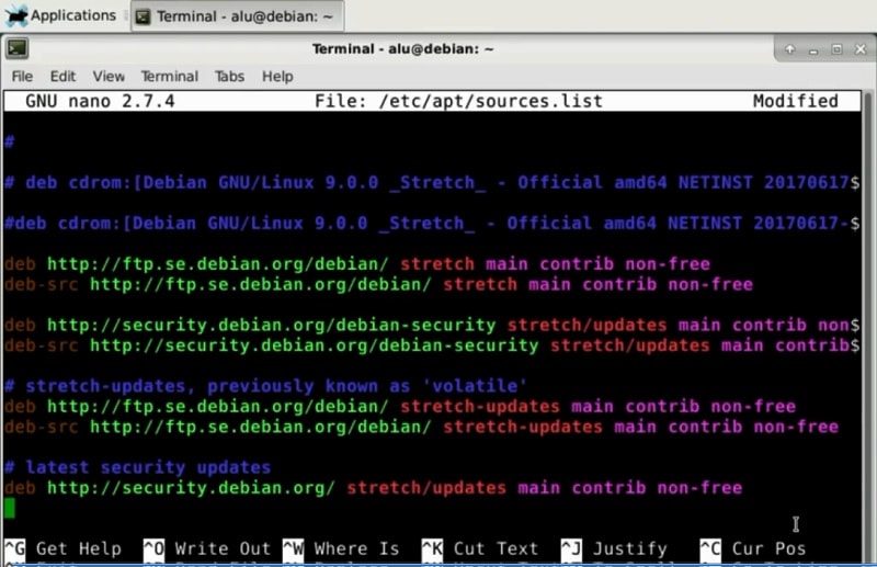 Debian 9 Installation Guide_security updates
