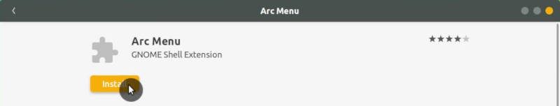Ubuntu Arc menu