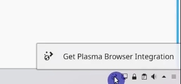 Plasma Browser Integration button