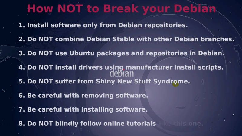 How NOT to Break Debian
