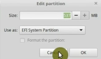 Creating a EFI partition