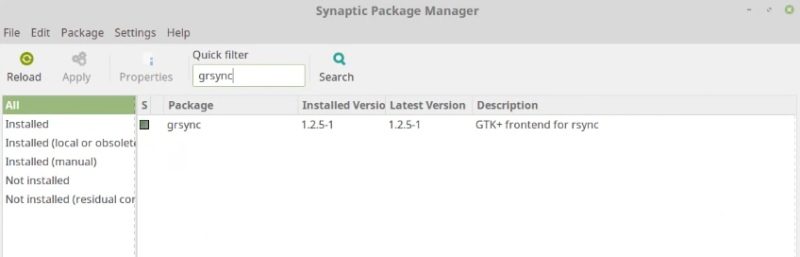 You can install grsync using synaptic