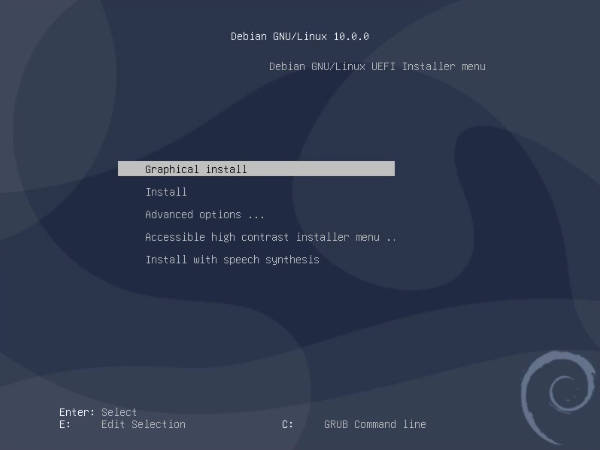 Debian 10 installer
