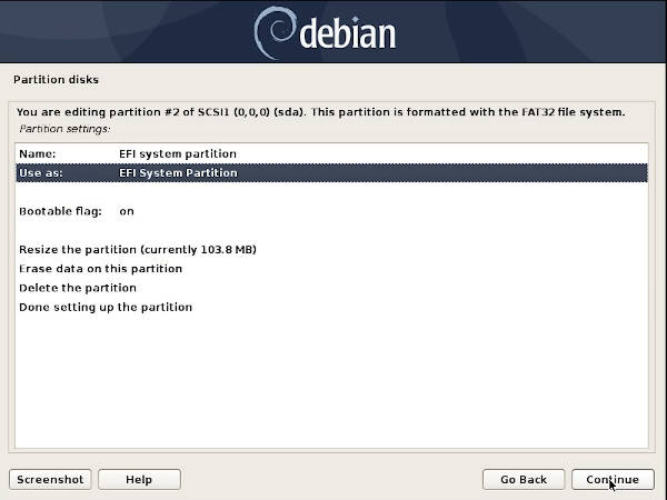 Debian 10 in UEFI mode