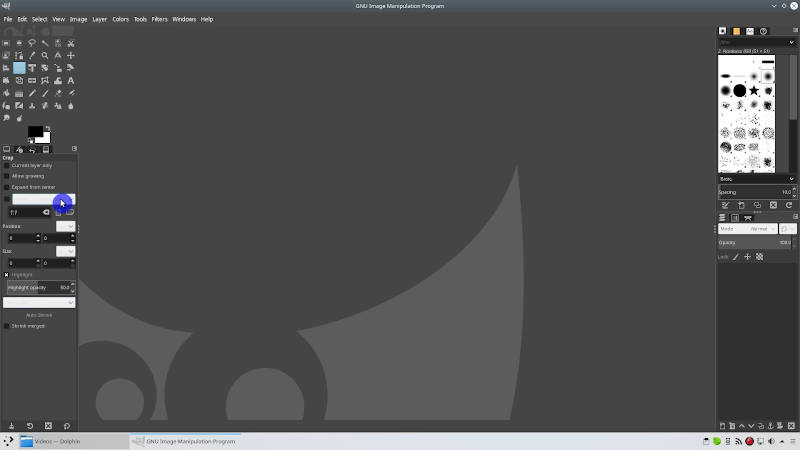 GIMP in Debian 10 KDE