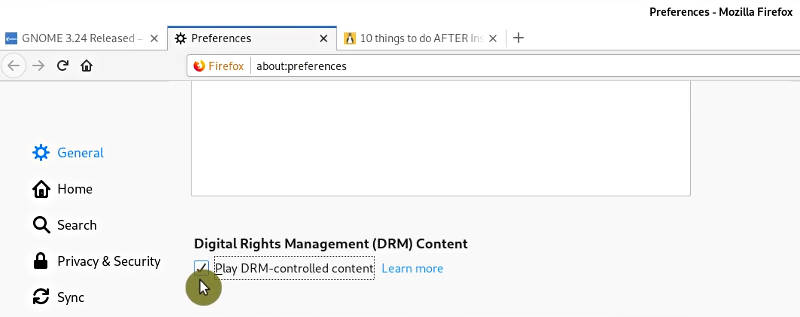 DRM support in Firefox