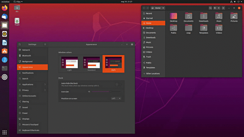Dark theme in Pop!_OS vs Ubuntu
