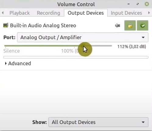 Pulse Audio Volume Control sound amplification on Linux Mint 20.