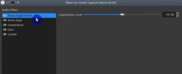 OBS Noise Suppression Audio Capture Filter