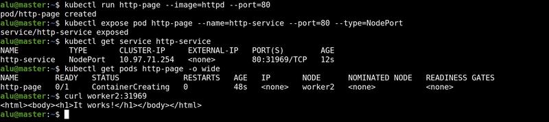 Serverspace kubernetes testing nodes by running Apache