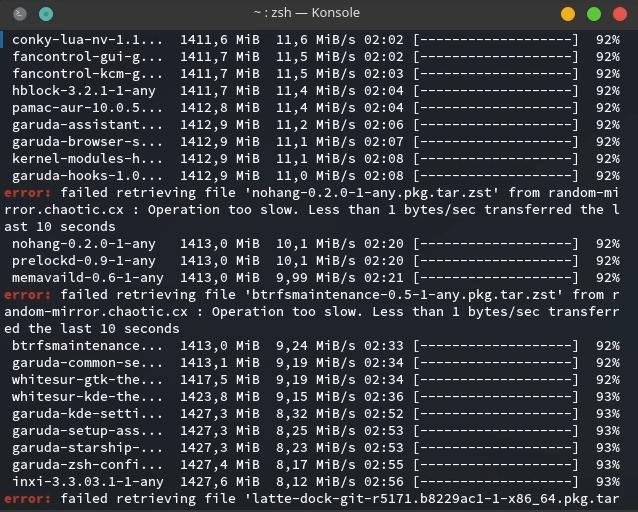 Garuda KDE Multimedia drivers failed
installation