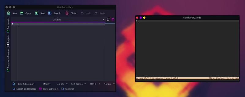 Garuda KDE Dragonized duplicate text
editors