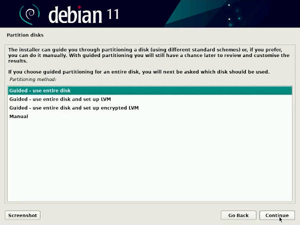 The default installer of Debian 11