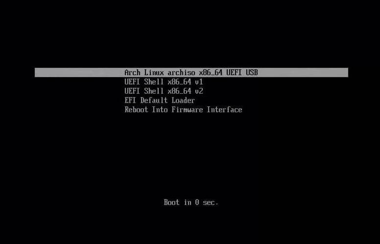 arch linux usb install