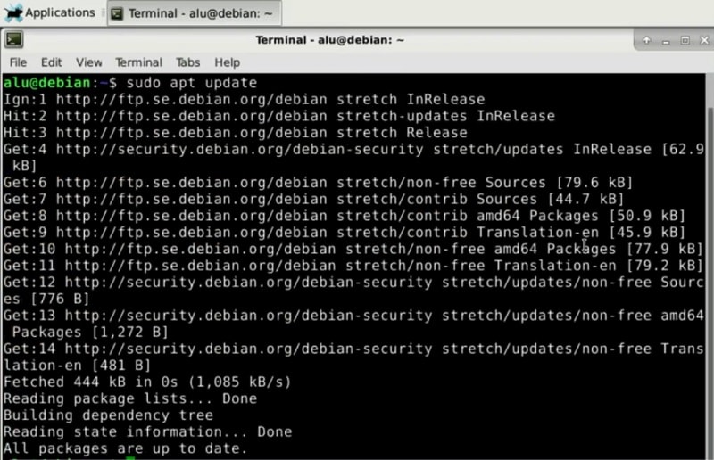 Debian 9 Installation Guide_Refresh the repositories