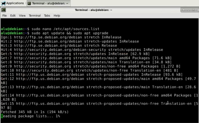 Debian 9 InstallationGuide_update repositories