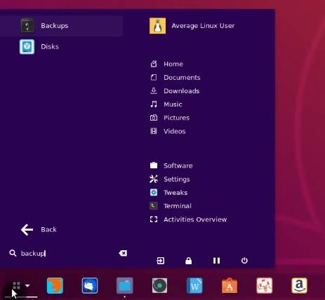 Launching Ubuntu Backups Tool from the menu