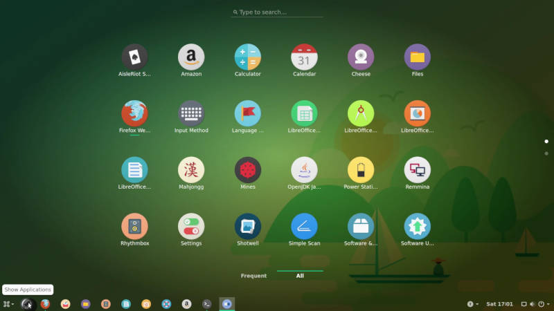 Ubuntu Dash menu