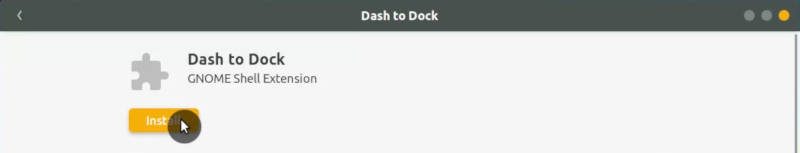 Install Dash to Dock extension