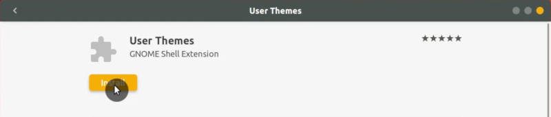 Install User Themes GNOME extension