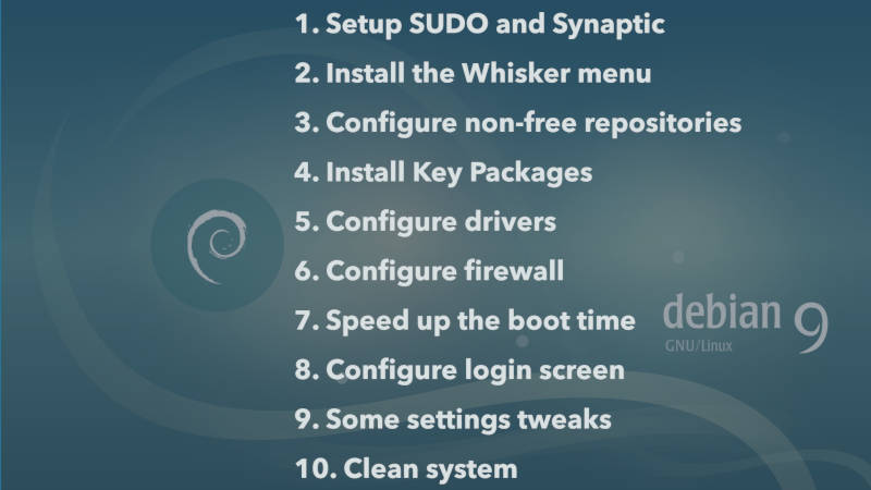 10 things to do After Installing Debian