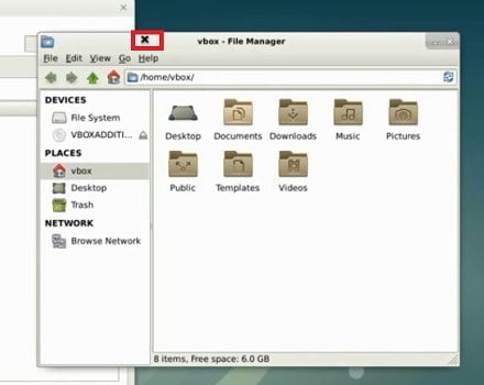 After installing Debian 9: Kill frozen App