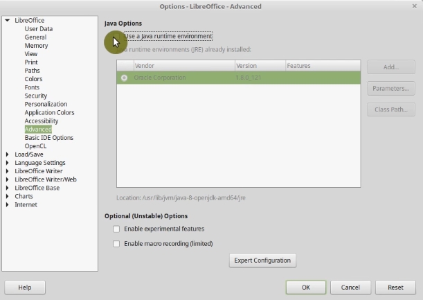 java runtime environment for libreoffice mac 10.12.4