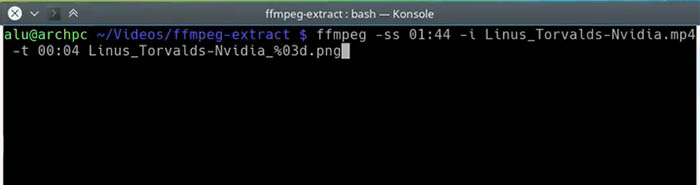 ffmpeg linux command line less info