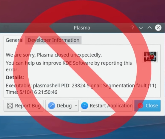 No crash on KDE Neon