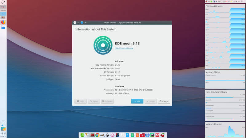 KDE Neon desktop