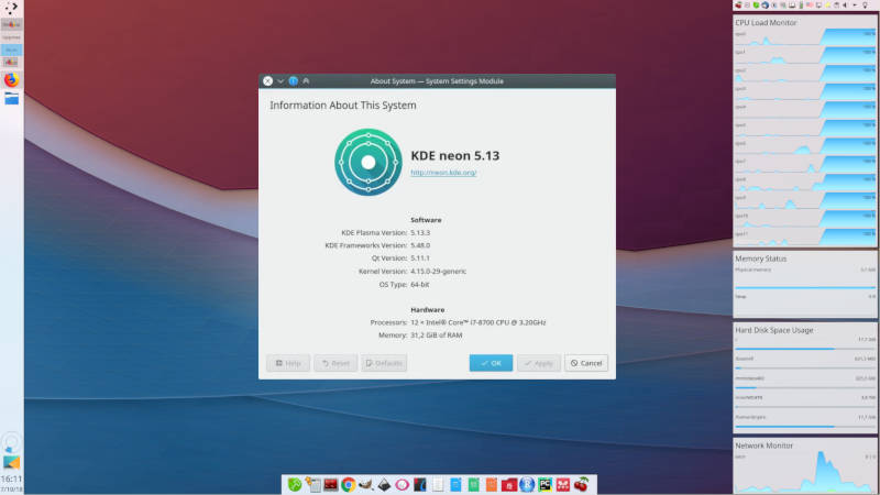 Kde neon разметка диска