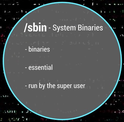 /sbin is for system binaries
