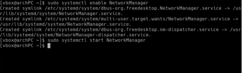 Enabling and starting NetworkManager