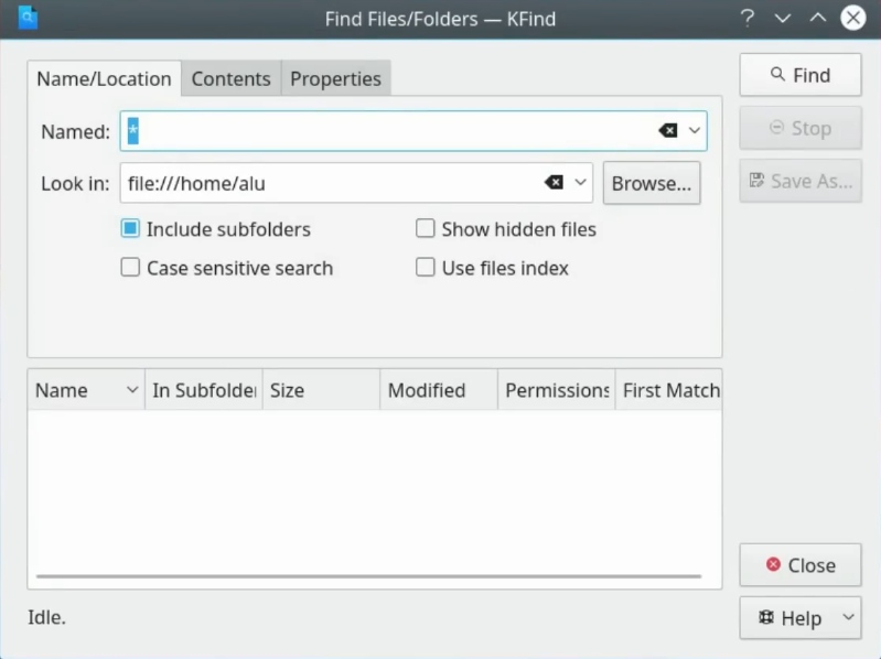 KFind on Plasma 5