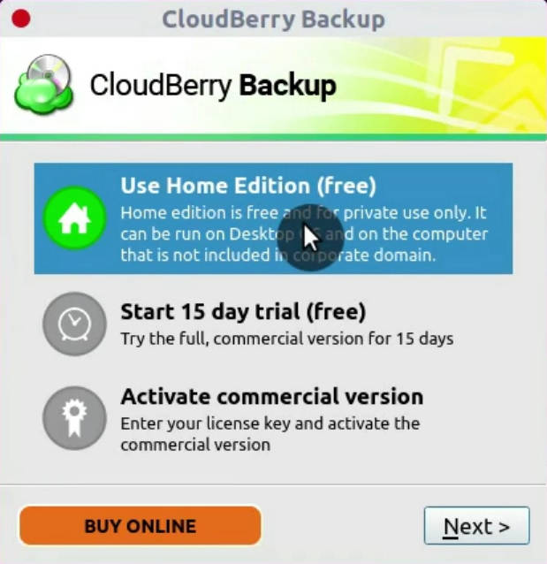 cloudberry backup raspberry pi