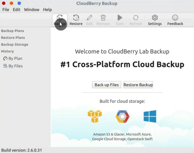 Cloudberry Backup: create a backup plan