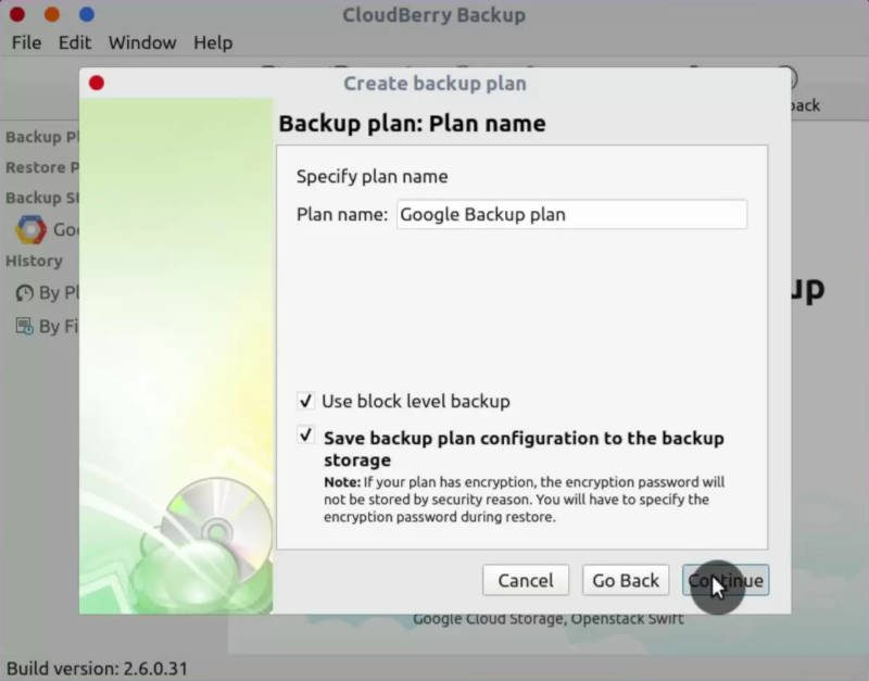 backblaze backup linux