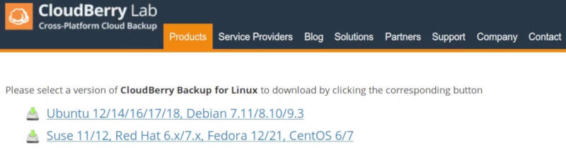 CloudBerry Backup for Linux available in deb and rpm