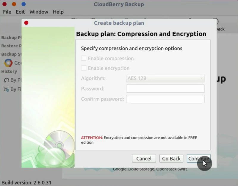 cloudberry backup encryption