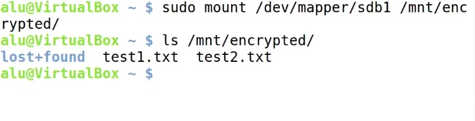 Mounting the encrypted partition