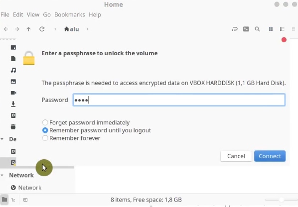Some Linux distribution can open a encrypted partition easily