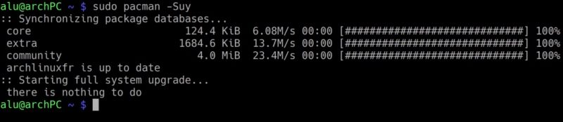 pacman output by default