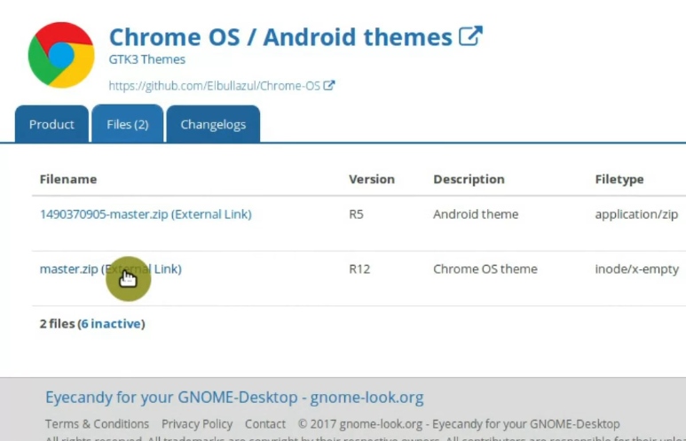 Install Chrome OS theme from a .zip file