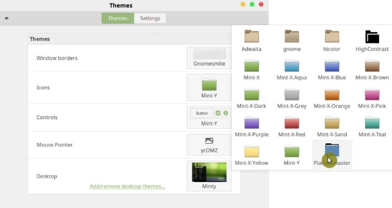 Select Plataro icon theme on the system settings
