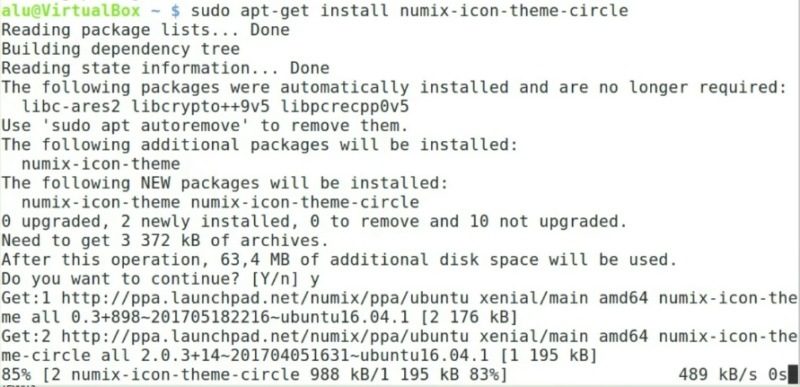 Install numix icons