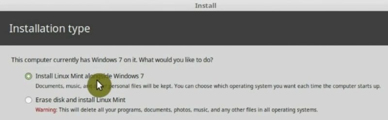 You can install Linux Mint alongside Windows 7
