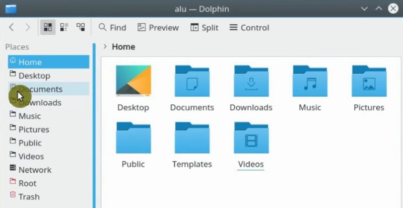 The shortcuts were added to Places in Dolphin file manager